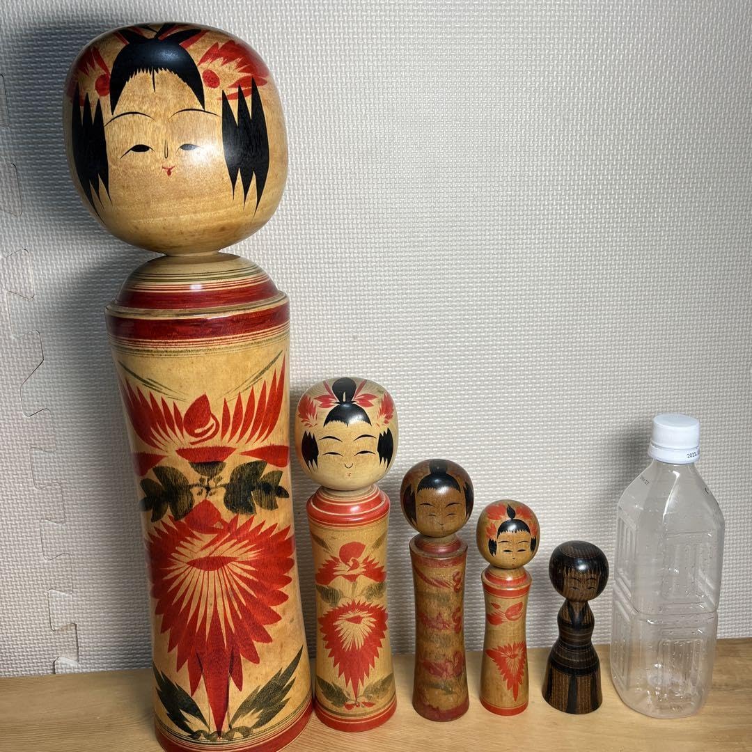 ⭕️現代名工小椋久太郎秋田木地山こけし槐材1.4尺大型伝統こけし